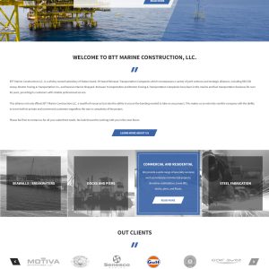 BTT Marine Construction - Homepage Design