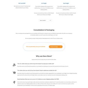 Savo Store - Homepage Design